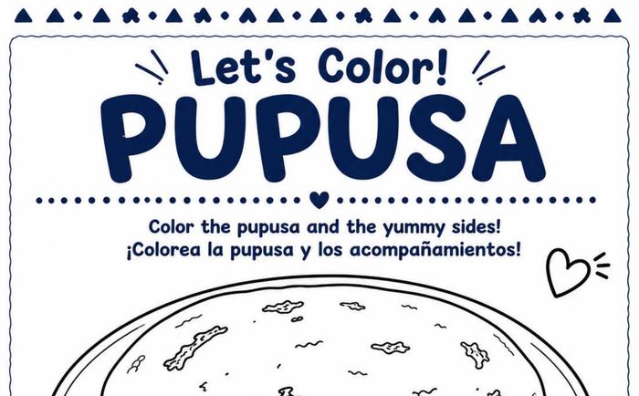 Sneak peek of the Let's Color Pupusa bonus sheet